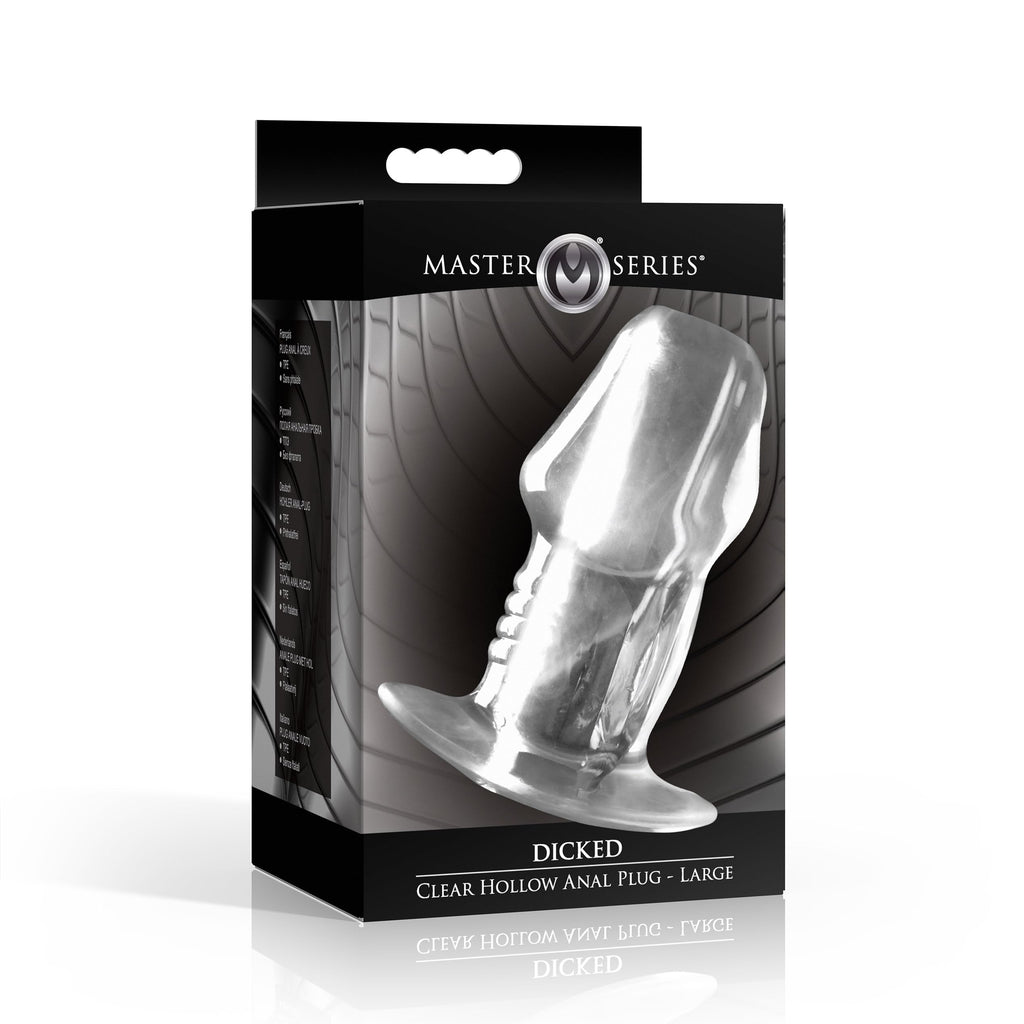 Master Series Dicked Clear Hollow Plug L