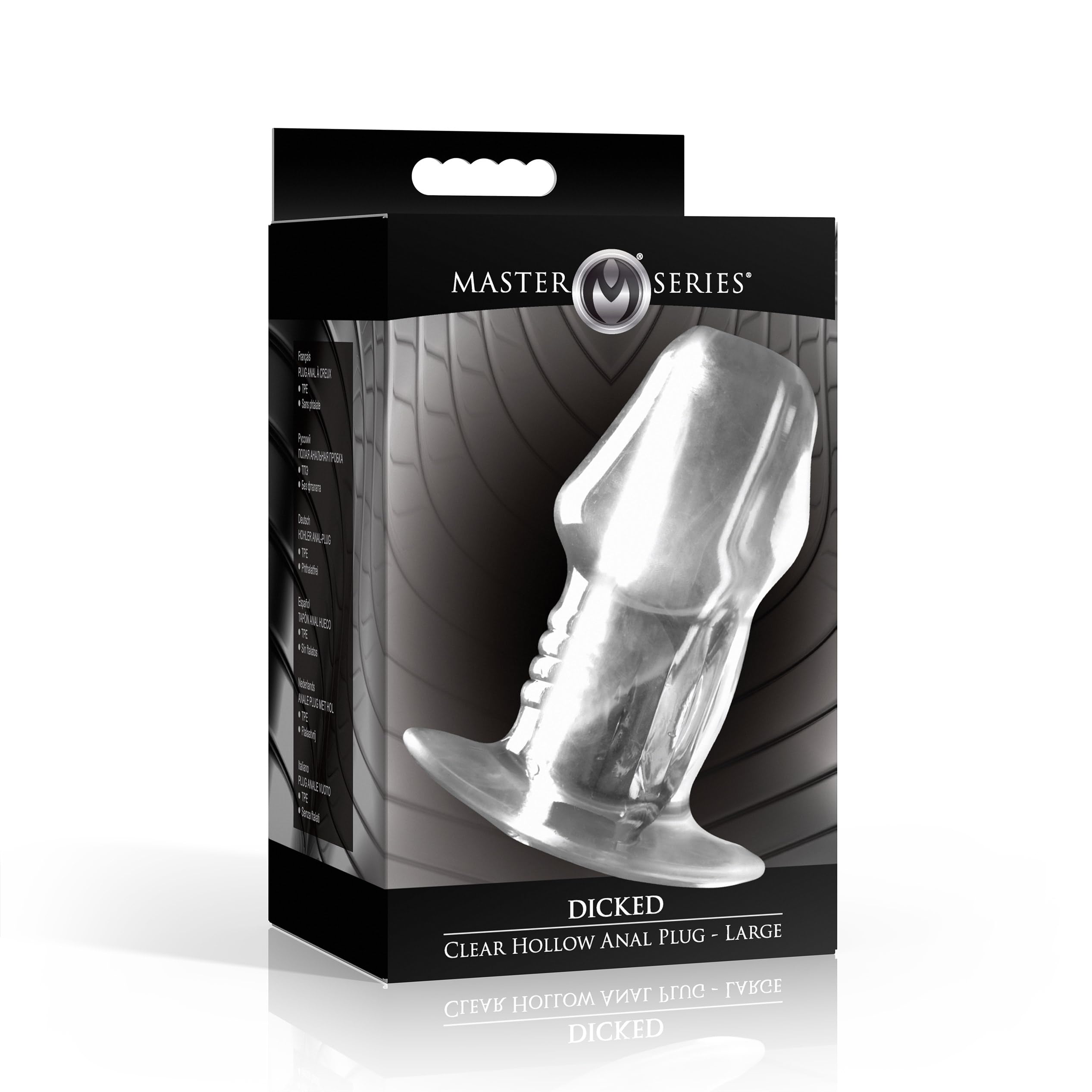 Master Series Dicked Clear Hollow Plug L