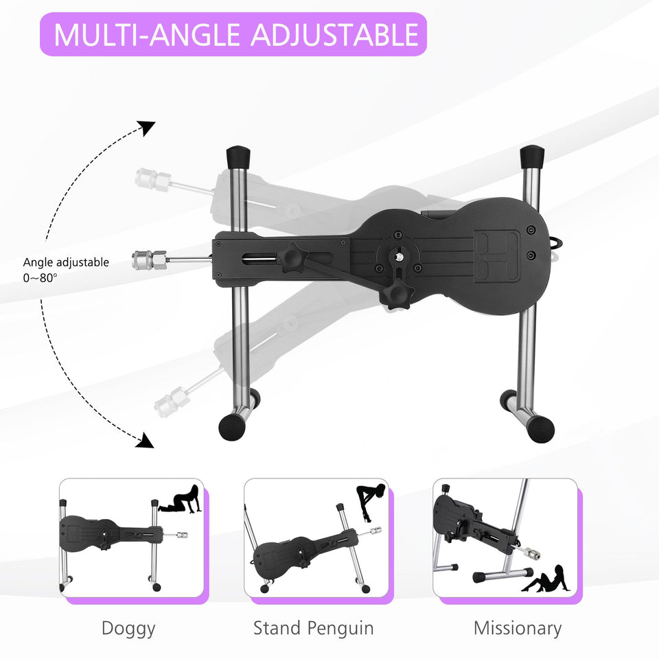 Hismith Mini, Sex Machine with KlicLok System, APP Controlled Thrusting Dildo Machine with Remote Control, Black