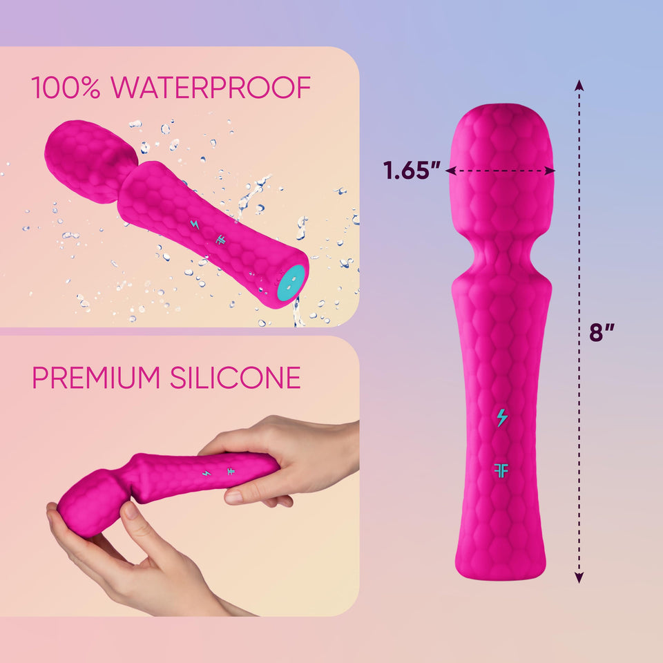 Femme Funn Ultra Wand Wand Vibrator. The Soft Premium Silicone, Flexible Head, And Comfortable Handle. Enjoy The Targeted Sensat