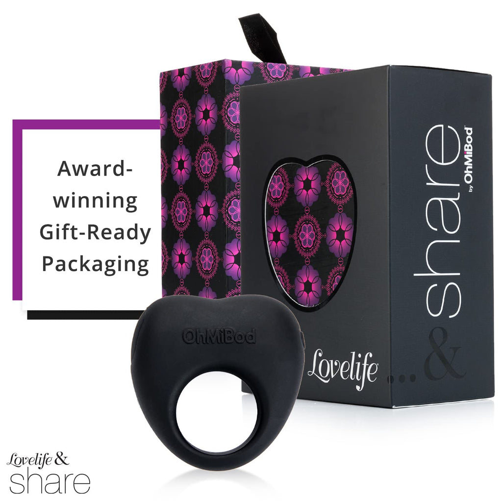 Ohmibod Lovelife Share Couples Ring - Vibrating Ring - Persononal Massager - Black