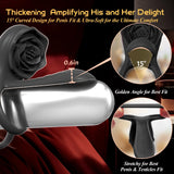 Penis Extender with G Spot Clitoris Penis Vibrator, Adult Men 's Women 's Sex Toys, Silicone Cock Ring Vibrator for Men, 4 in 1