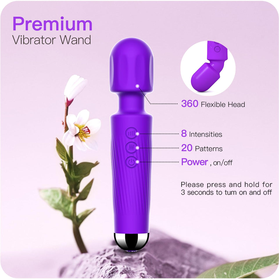 SANJIANKE Vibrator Wand, Female Adult Sex Toys, Clit Stimulator, Vibrators for Her,Wand Massager,Vibrator Sex Toy Wand,Dildo,wit