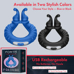 Forto F-24: Sili Textur Vib Cockring Bl