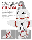 UTIMI Sex Bondage BDSM Kit Restraints 6PCS Sets with Adjustable Handcuffs Ankle Cuff Thigh Cuffs Blindfold Cross Strap Waist Str