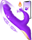 Vibrater Thrusting Sex Toy for Women - 5IN1 g spot Vibrator with App Dildo Vibration Machine, 5 * 5 Thrusting & Flapping Vibrato