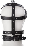 MFMYEE Bondage Mask With Gag Ball Hood,Adjustabale Y-Shape Restraint Head Harness Breathable Mouth Ball Leather Mouth Masks & Mu