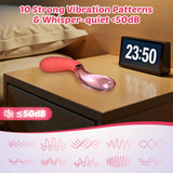 Vibrator Wand Sex Toy - Double Sided Dildo with Lighting Glass & Silicone Dildo 2 in 1 Adult Sex Toys, G spot Vibrator & Clitora