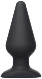 Hustler Toys All About Anal Seamless Silicone Butt Plug  Black  6 Inch
