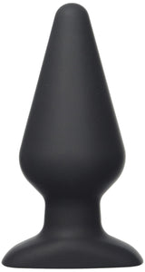 Hustler Toys All About Anal Seamless Silicone Butt Plug  Black  6 Inch