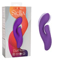 CalExotics Stella Liquid Silicone Dual Pleaser - Premium Rechargeable Rabbit Massager Vibrator - Sex Toy for Women - Purple