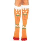 Leg Avenue Gingerbread man knee high sock Multicolor Color