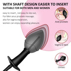 New Silicone Inflatable Anal Plug with Solid Shaft in The Center Body-Safe Silicone Anal Balloon Pump with Quick-Release Valve R