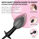 New Silicone Inflatable Anal Plug with Solid Shaft in The Center Body-Safe Silicone Anal Balloon Pump with Quick-Release Valve R