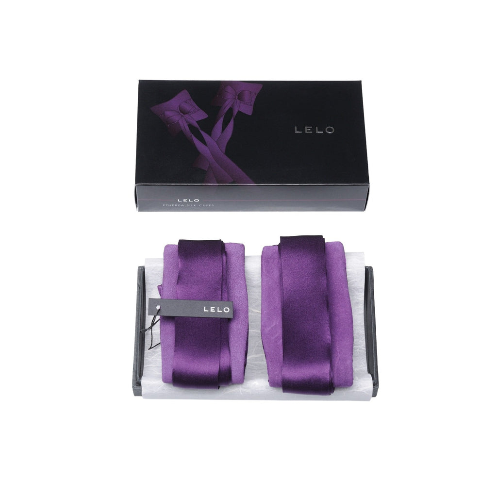 Lelo Etherea Silk Cuffs, Purple