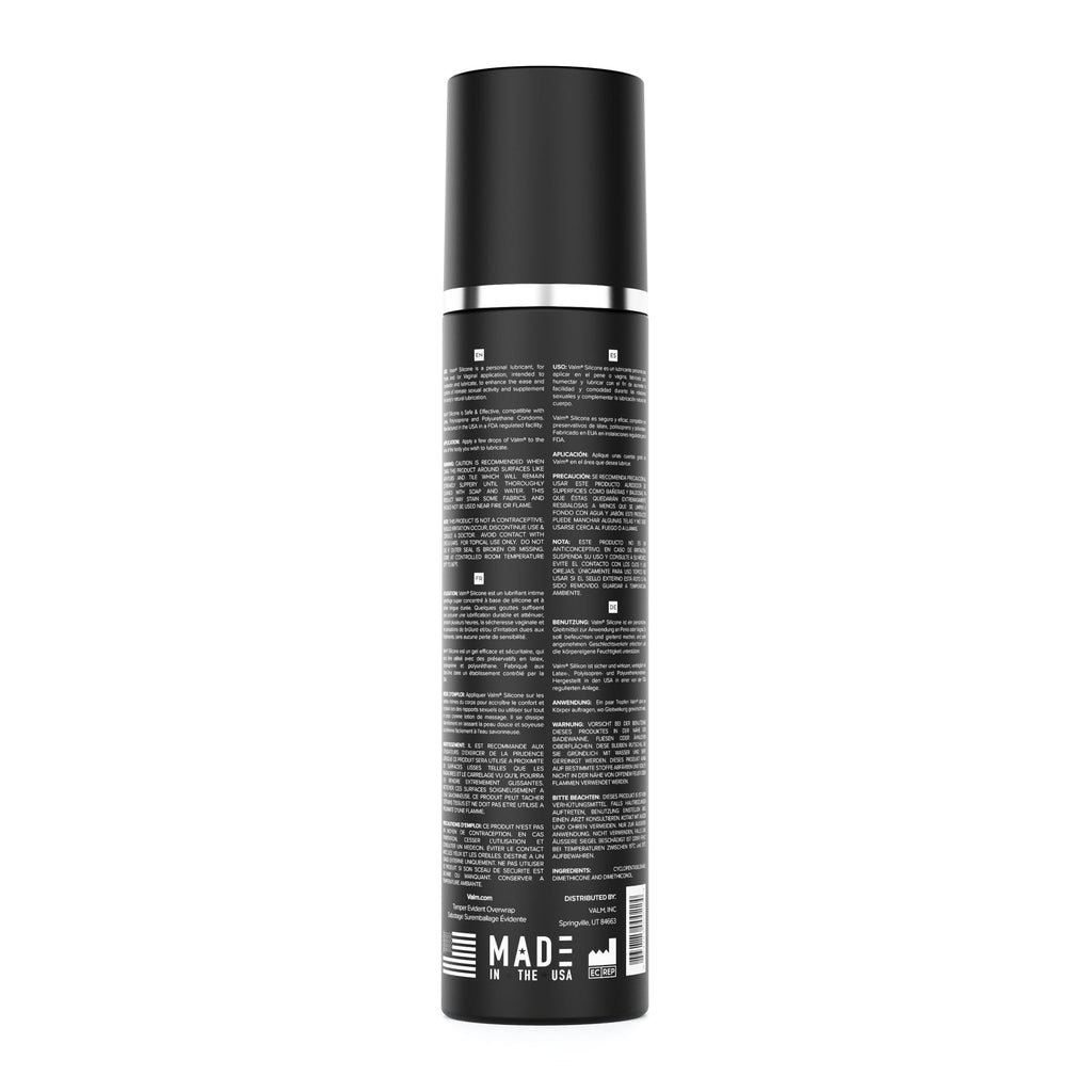 Valm Silicone Lube, Long Lasting, Silicone-Based Personal Lubricant for Men, Women, & Couples, 4 Fl Oz