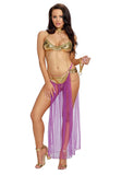 Dg 3Pc Set- Bra, Thong&Collar Costume Os