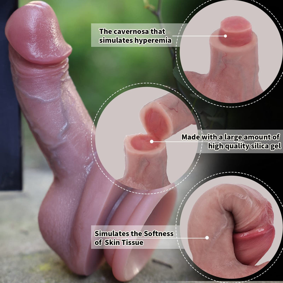 4.92 Inch Realistic Dildo, Realistic Suction Cup Anal Dildo for Men and Women Soft Dildos, Lifelike Liquid Silicone Adult Sex To