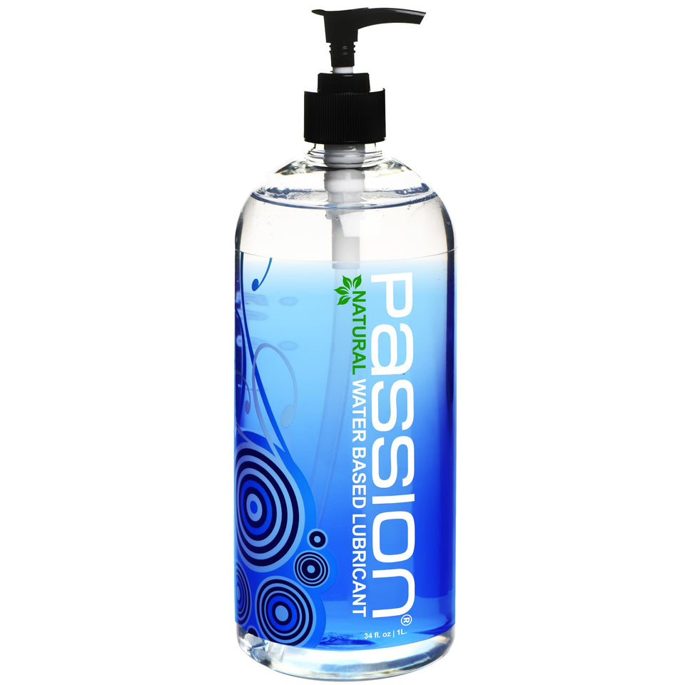 Passion Natural Water-Based Personal Lubricant, 34 Fl Oz - Premium, Non-Sticky, Easy-to-Clean Formula for Smooth, Comfortable Us
