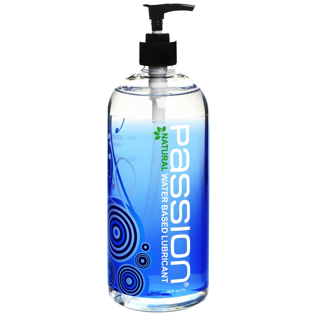 Passion Natural Water-Based Personal Lubricant, 34 Fl Oz - Premium, Non-Sticky, Easy-to-Clean Formula for Smooth, Comfortable Us
