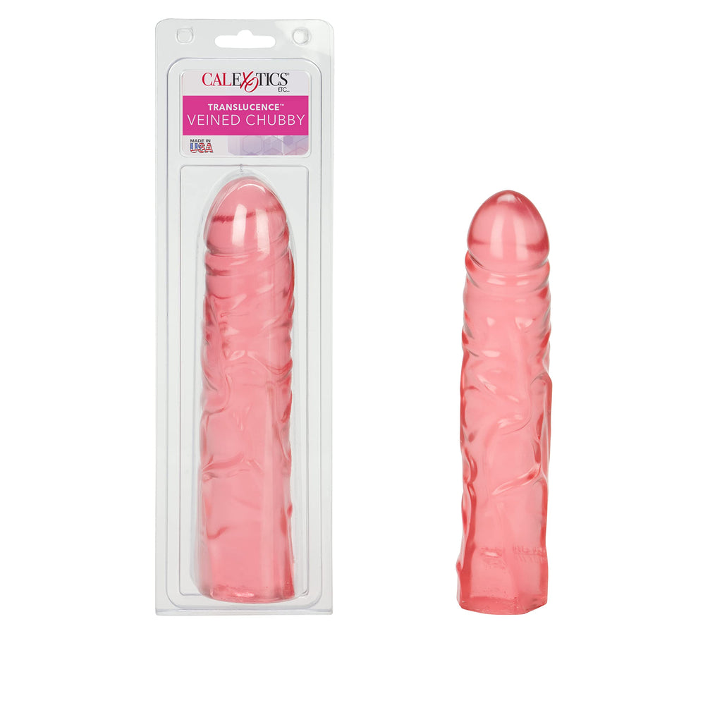 Calexotics Junior Dildo, Veined Chubby Translucence, 8.5''
