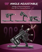 SENSUA Automatic Thrusting Dildo Machine with 7 Attachments & Remote Control - Black Adult Sex Toy for Couples & Masturbation