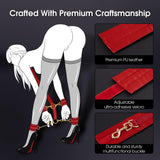 Sex Bondage BDSM Restraints Kit - UTIMI Collar Wrist Behind Back Restraint Ankles Cuffs with Blindfold and Adjustable Straps Han