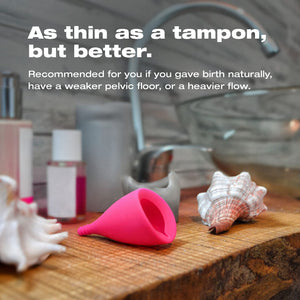 Intimina Lily Cup - Ultra-Soft Menstrual Cup, Reusable Period Protection, Thin Menstrual Cup For Up To 8 Hours, Medical-Grade Si