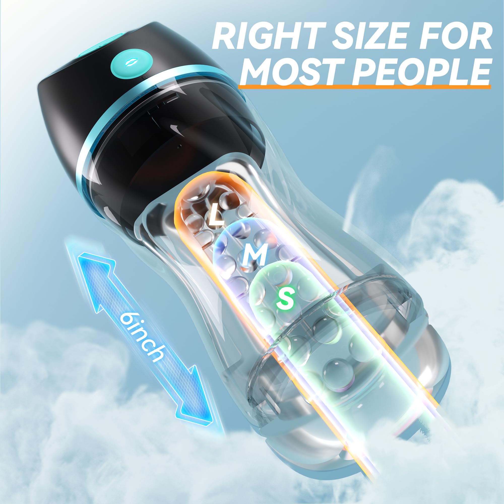 Automatic Male Masturbator with APP Control - Transparent Outer Shell Penis Pump with 3 Vacuum Suction & 7 Vibration, Sex Machin