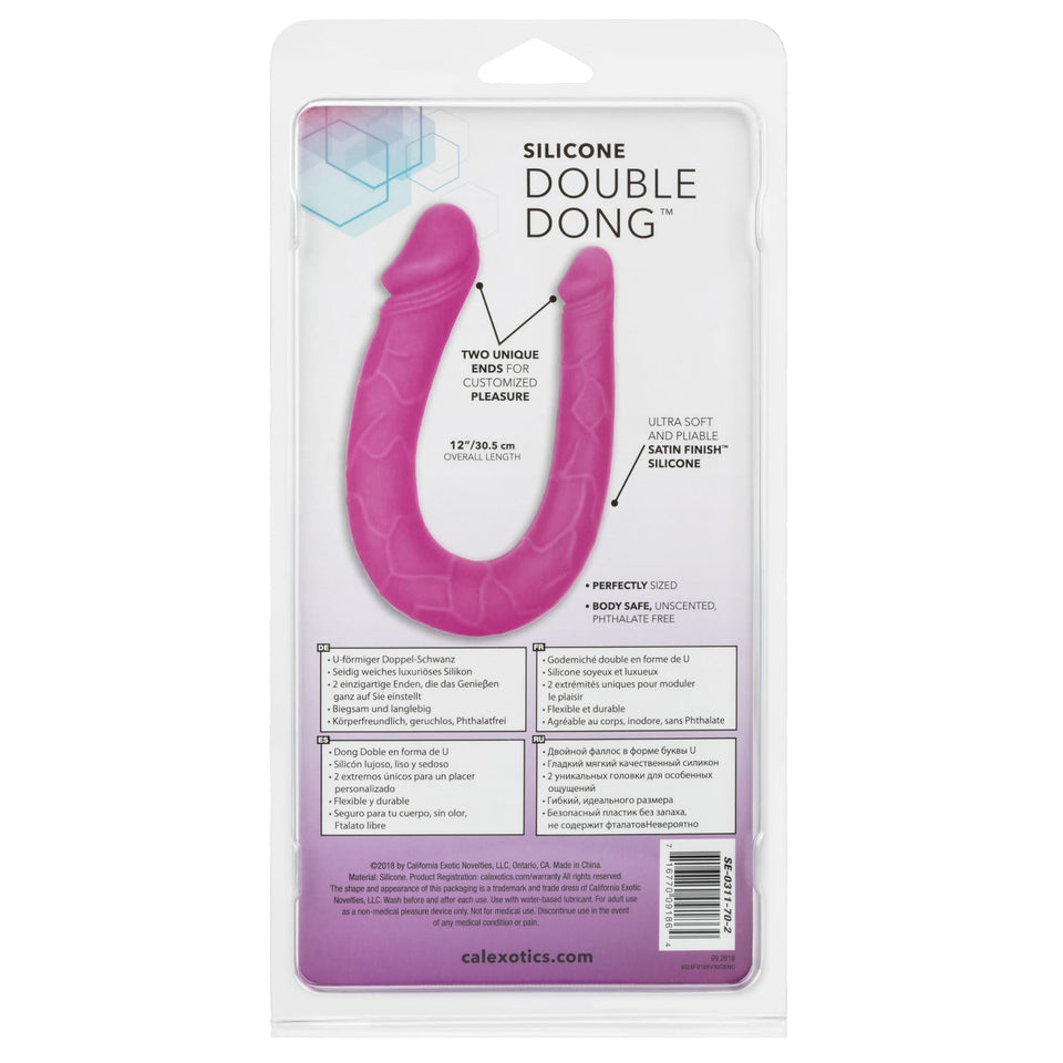 Silicone Double Dong Ac/Dc Dong - Pink