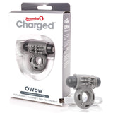 Charged OWow Vooom Mini Vibe - Grey Vibrating Cock Ring for Men - Reusable Penis Ring Vibrator, Couples Sex Toy, Enhances Pleasu