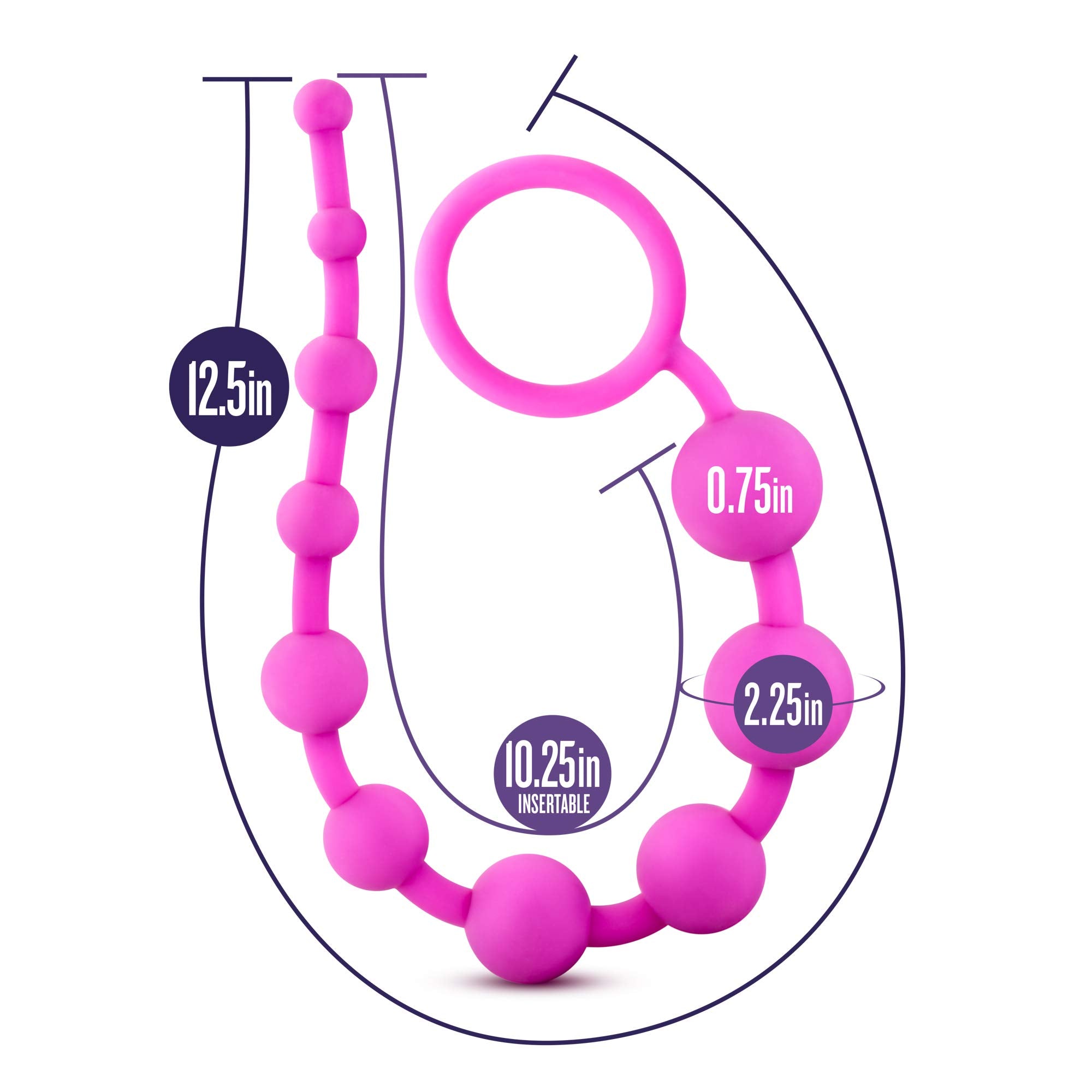Luxe - Silicone 10 Beads - Pink