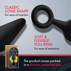 Forto F-10: Sili Plug W/Pull Ring Lg Bk