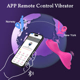 APP Remote Control Vibrator- Novelties Clit Stimulator Butterfly Sit and Ride Women Sex Toy with 9+9 Vibration Modes,Dual Motor