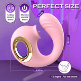 Rose Sex Toys Adult Toys for Women, G Spot Vibrator for Double Stimulation with 12 Vibrating & Tongue Licking Modes, Anal Dildos