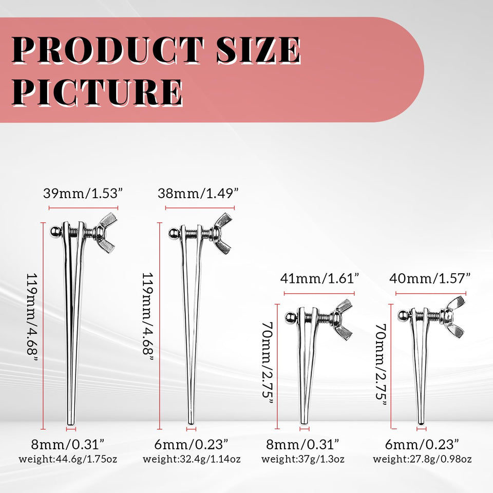 Stainless Steel Urethral Sounds Dilators with Adjustable Screw Hollow Adult Sex Toys - Catheters & Sound Penis Plug Sounding Rod