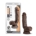 Blush Novelties Dr. Skin Plus - 8 Inch Realistic Posable Dildo with Squeezable Balls - Suction Cup Base for Hands Free Play and 