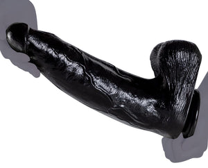 2.83 ' ' Diameter Huge Thick Dildo for G-spot Stimulation Orgasm, 13 inch Big Black Dildo with Strong Suction Cup, Realistic Gia
