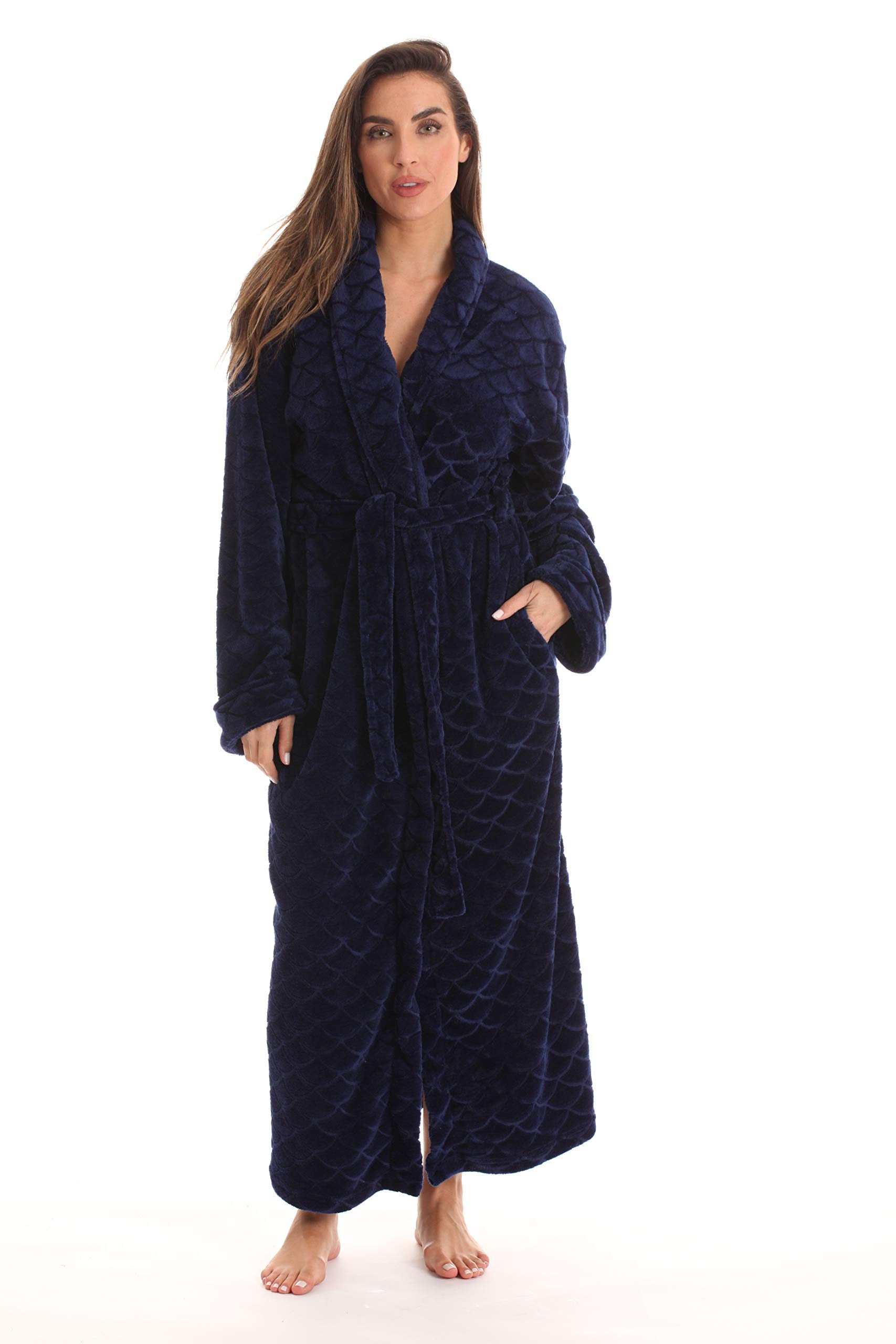 Just Love Kimono Robe Long Bath Robes for Women 6813-NVY-3X