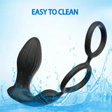XYVYNZ Vibrating Butt Plug Cock Ring Prostate Massager Anal Vibrator with Remote Control Male Sex Toy for Men with 10 Vibration