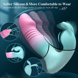 diafabsvg Wearable Vibrator for Womens Sex Toys - 3IN1 Double-Ended Dildos App Remote Vibrators with 9 Vibrating Bunny & 9 Thrus