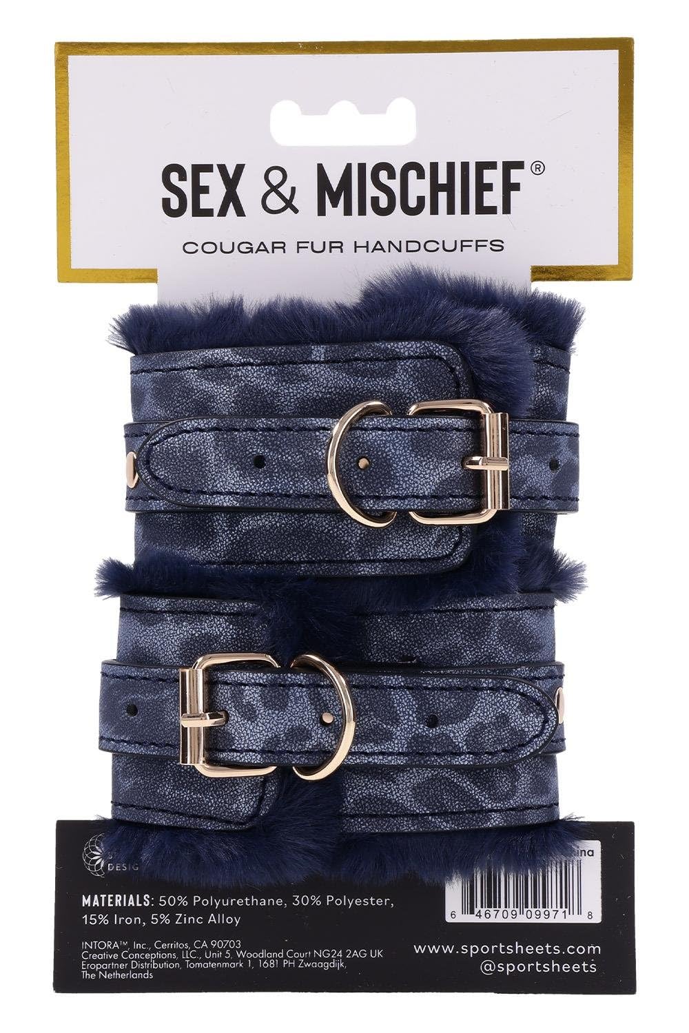 Ss S&M Cougar Fur Handcuffs