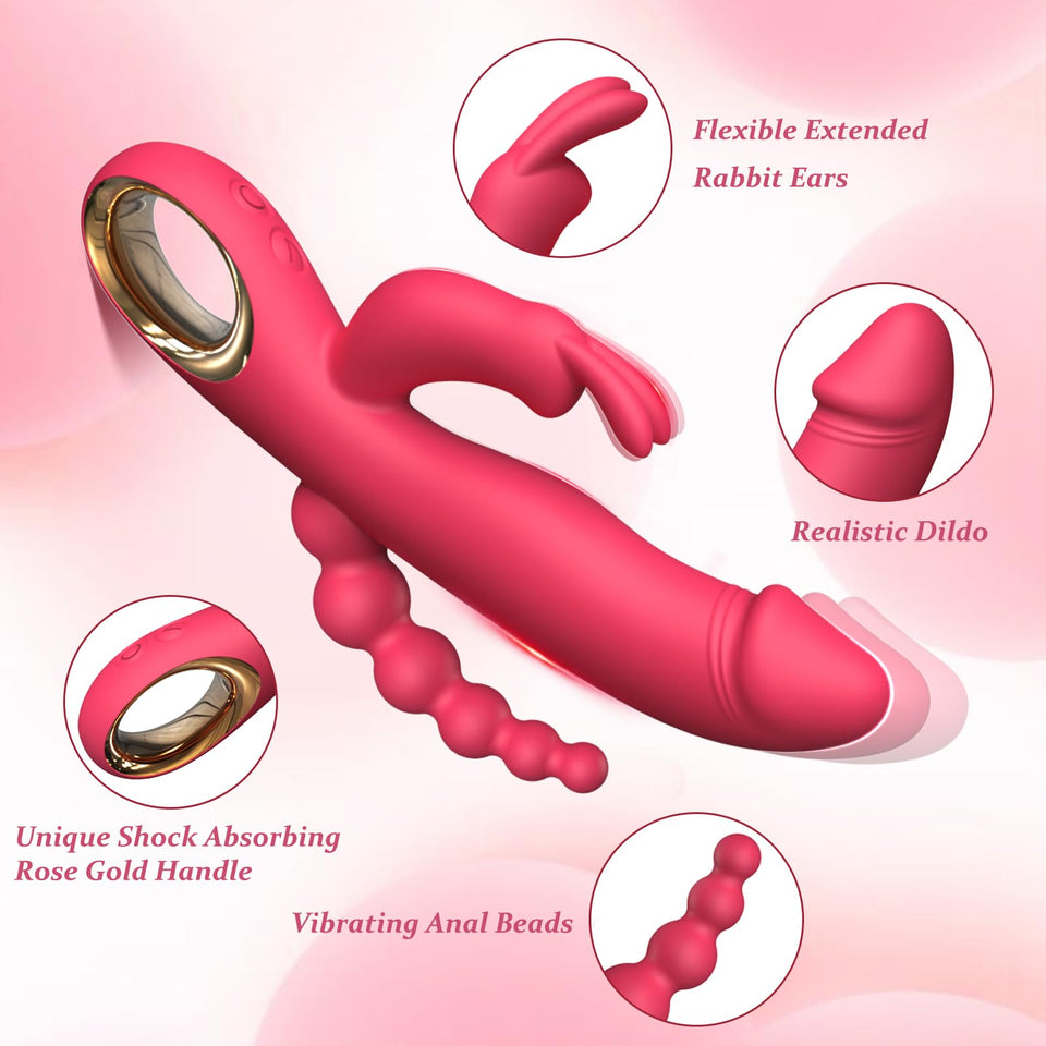 Thrusting Dildo Vibrator Sex Toy for Women, Anal G Spot Vibrators Adult Sex Toys with 10 Powerful Thrusting & Vibration Modes Up