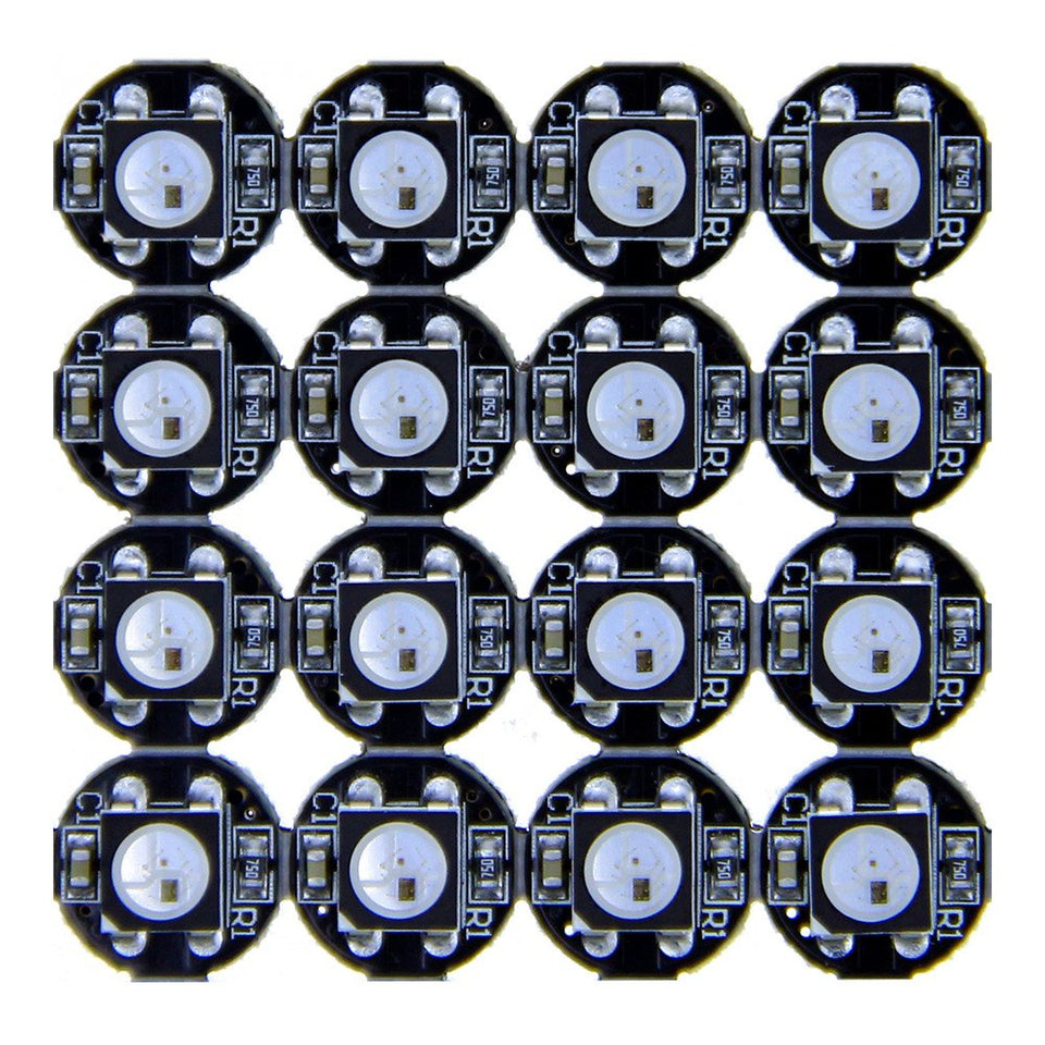 Alitove 100Pcs Ws2812B Addressable 5050 Smart Rgb Led Pixel Light On Black Heat Sink Pcb Board 5V Dc Compatible With Raspberry P
