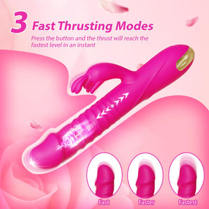 SUPOLA Thrusting Dildo Vibrator Adult Toys for Women - Sex Toys Dildos Rabbit G Spot Vibrator with 3 Fast Thrusting & 10 Vibrati