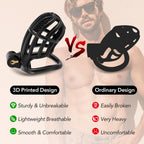 Male Chastity Device Cock Cage - UTIMI Large Plastic Chastity Cage for Man Penis Exercise 3D Printed Bondage Gear & Accessories