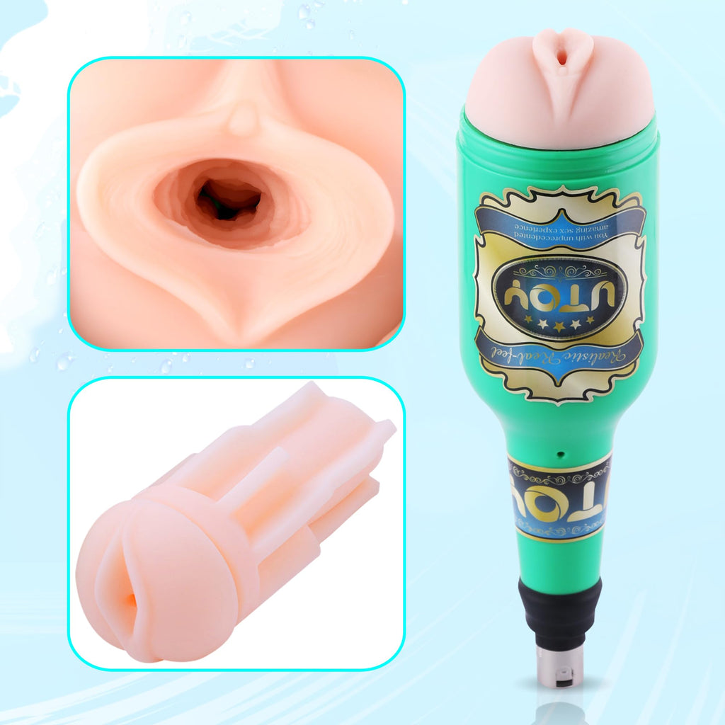 Auxfun Sex Thrusting Machine Automatic Love Machine with Masturbator, Adult Toy for Men and Couples with 3.5 Inch Suction Cup &H
