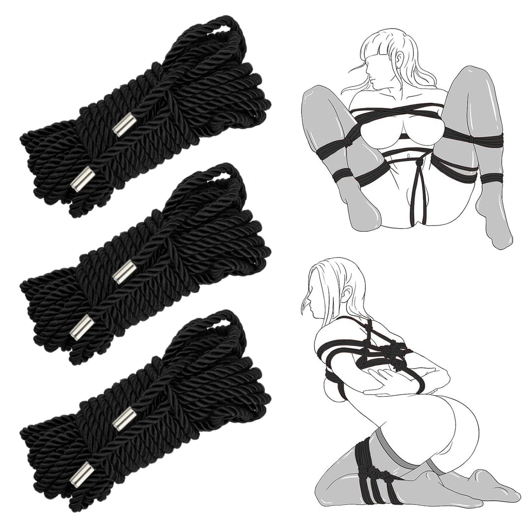 BDSM Shibari Bondage Sex Rope - BDSM Kit Adult Bondage Restraints Set Sex Toys for Beginner Women & Couples Extreme SM Slave Fet