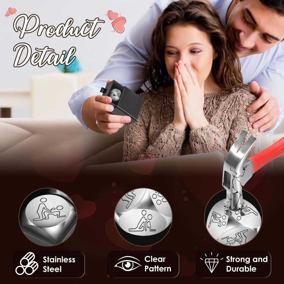 ADDWel Romantic Anniversary Birthday Gifts for Couples, Naughty Date Night Games Decision Dice Presents for Boyfriend Girlfriend