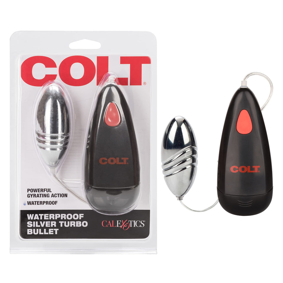 Calexotics Colt Waterproof Turbo Bullet Vibrator - Sex Toys For Couples - Wired Adult Vibe Egg Male P Spot Massager - Black